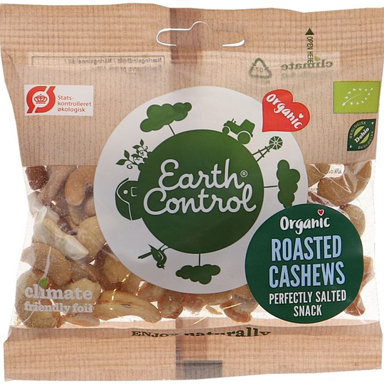 Earth Control Paahdetut ja Suolatut Cashewpähkinät