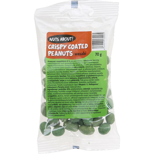 Nuts about Kuorrutettu Maapähkinä Wasabi