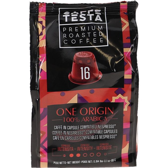 Caffe Testa One Origin intense 6 Kahvikapselit 16 kpl